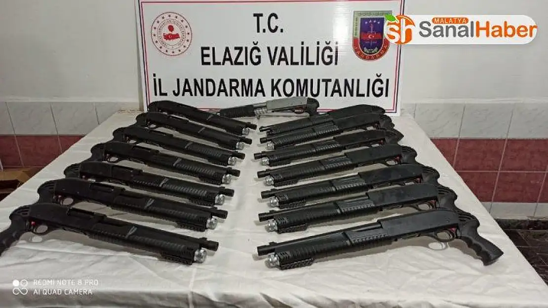 Elazığ'da jandarma  15 adet pompalı tüfek ele geçirdi