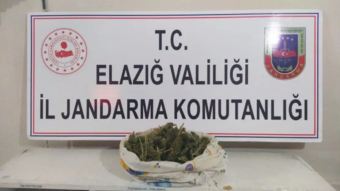 'Elazığ´da jandarma ekipleri, 1 şüpheliyi uyuşturucu ile yakaladı'