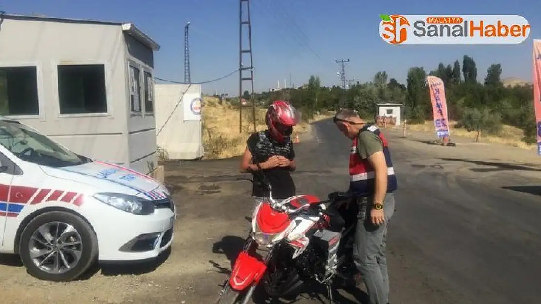 Elazığ'da jandarmadan  motosiklet denetimi