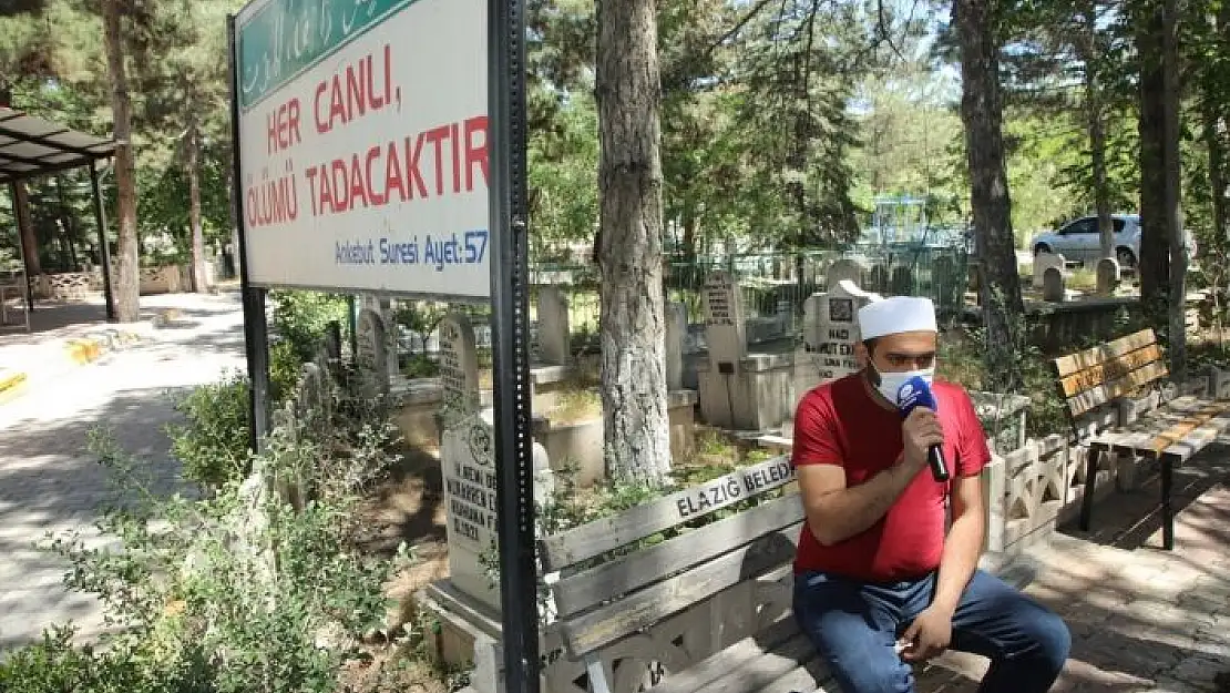 'Elazığ´da kısıtlama nedeniyle boş kalan mezarlıklarda Kur´an-ı Kerim okutuldu'