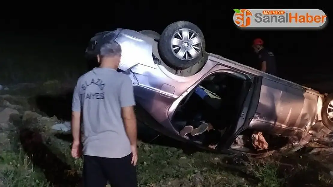 Elazığ'da otomobil takla attı: 1 yaralı