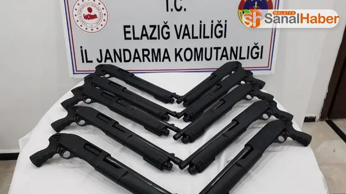 Elazığ'da seri numarasız 10 adet pompalı tüfek ele geçirildi