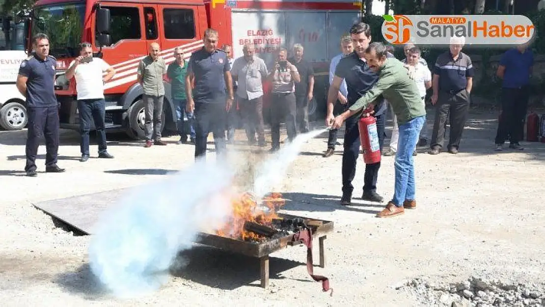 Elazığ itfaiyesinden yangın tatbikatı
