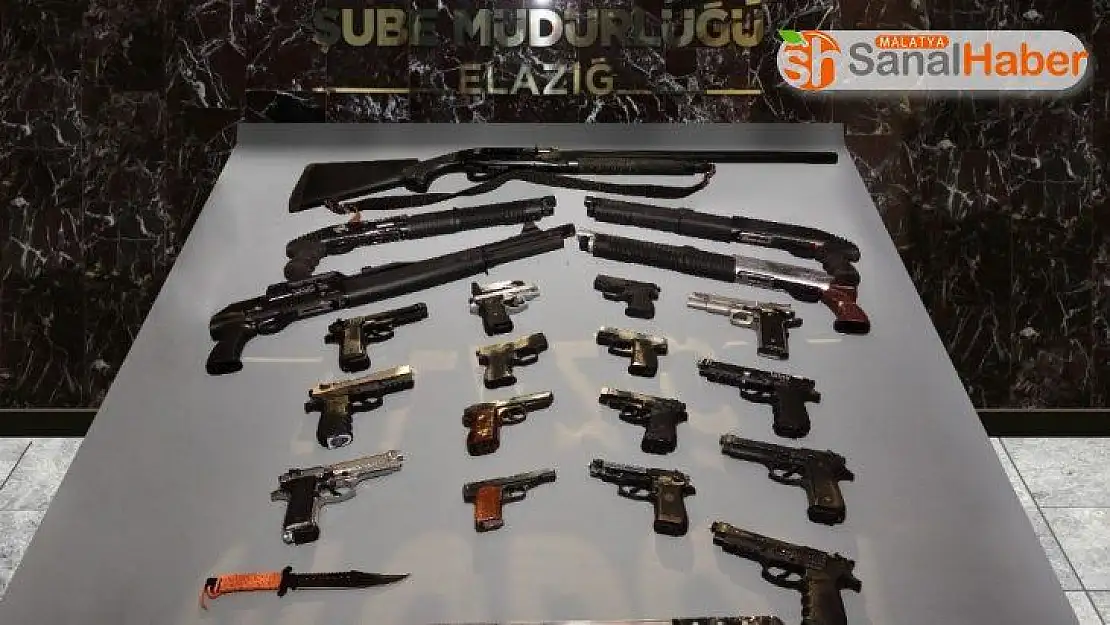 Elazığ polisi bir haftada 99 şüpheli yakaladı, 51 adet silah ele geçirdi