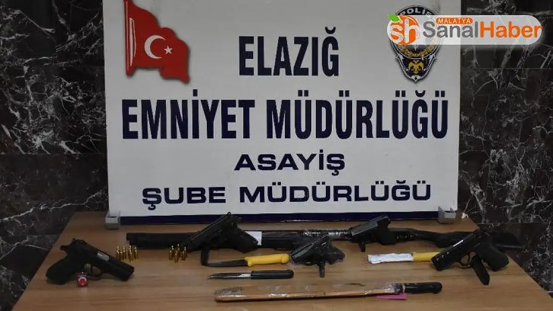 Elazığ polisinin şok uygulamalarında, 7 silah ele geçirildi