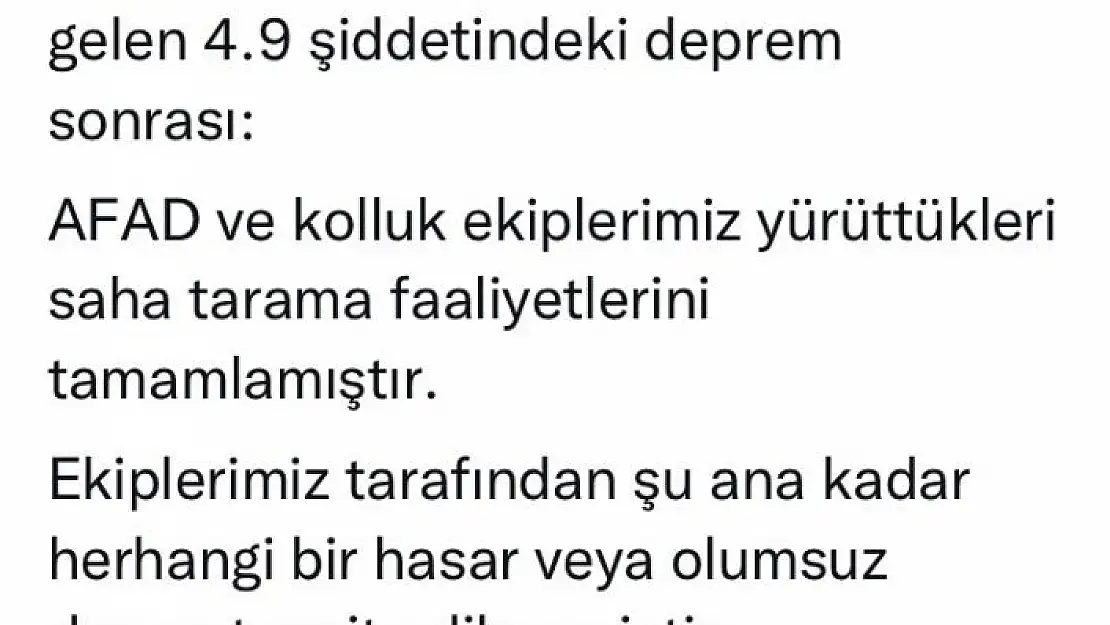 'Elazığ Valisi Toraman, ''Saha tarama faaliyetlerini tamamlamıştır'''