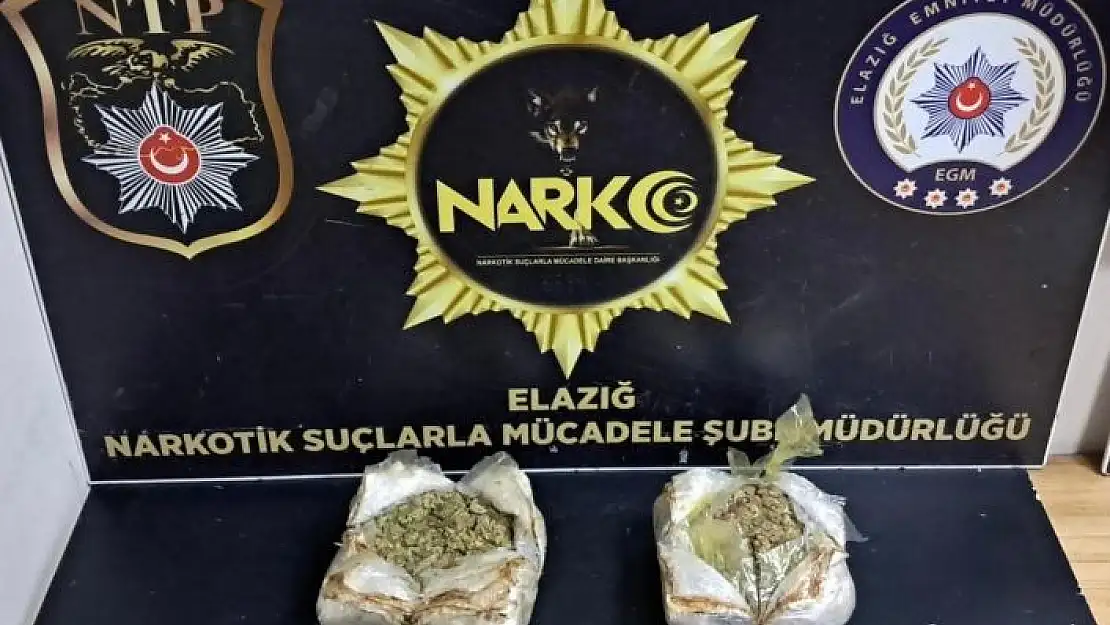 'Elazığda 1 kilo 292 gram uyuşturucu ele geçirildi: 1 tutuklama'