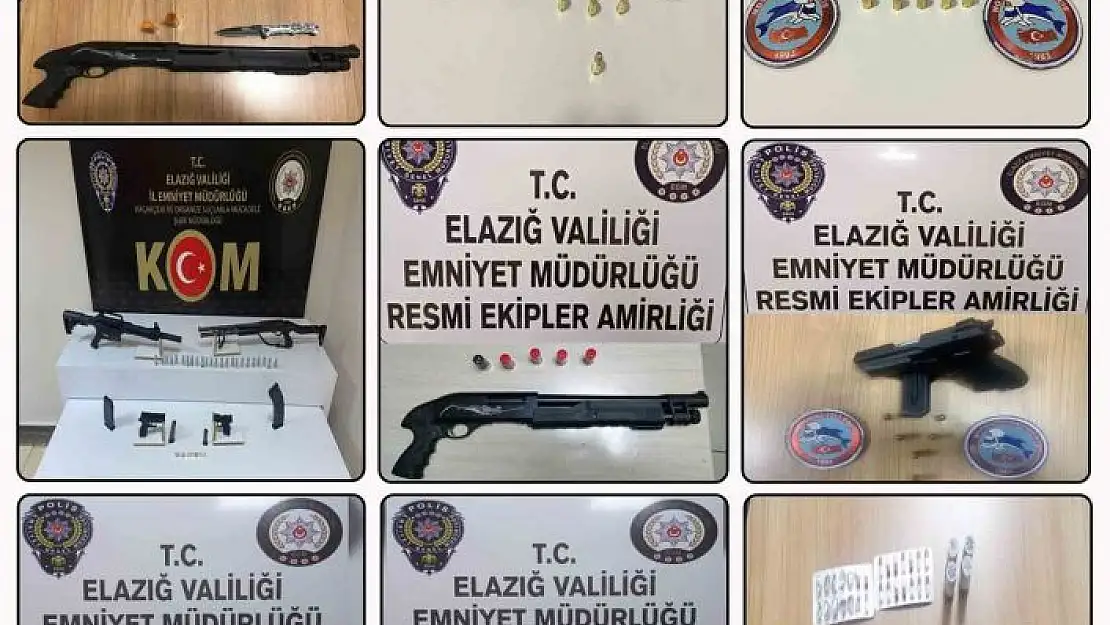 'Elazığda 14 adet ruhsatsız silah ele geçirildi'