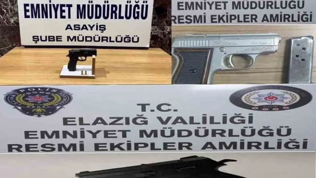 'Elazığda 7 adet ruhsatsız tabanca ele geçirildi'