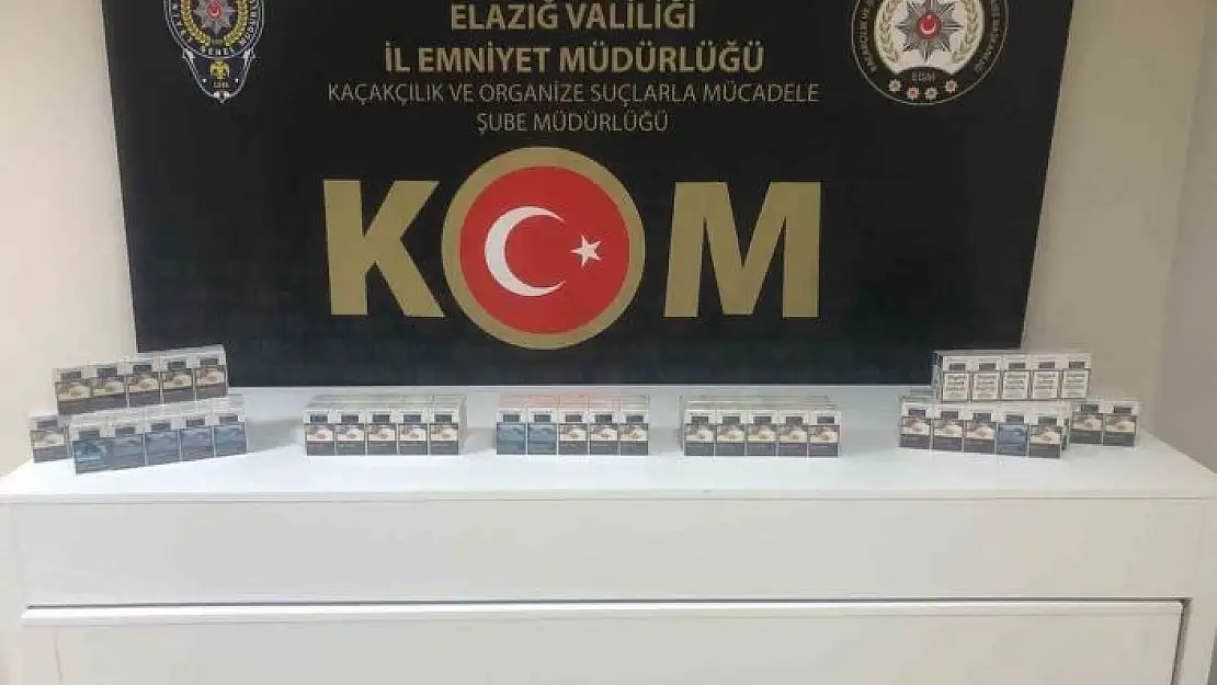 'Elazığda gümrük kaçağı sigara ele geçirildi'