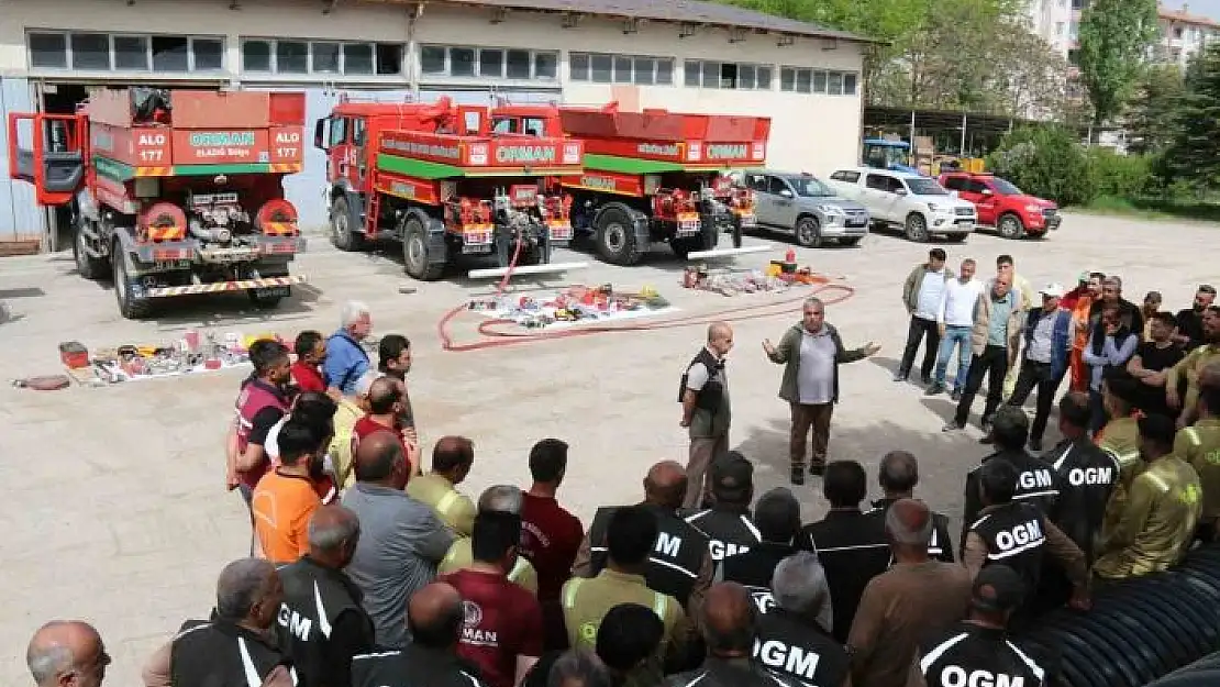 'Elazığda yangın ile mücadele eğitimleri sürüyor'