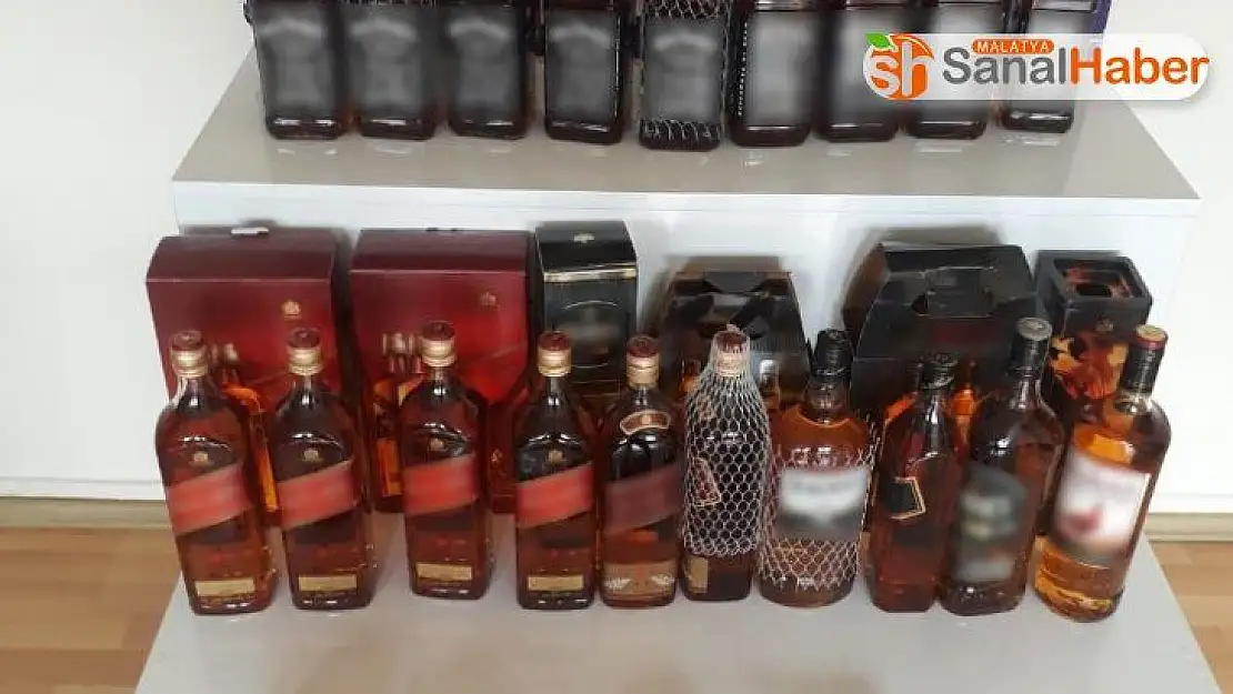 Elbistan'da kaçak içki ve çay operasyonu