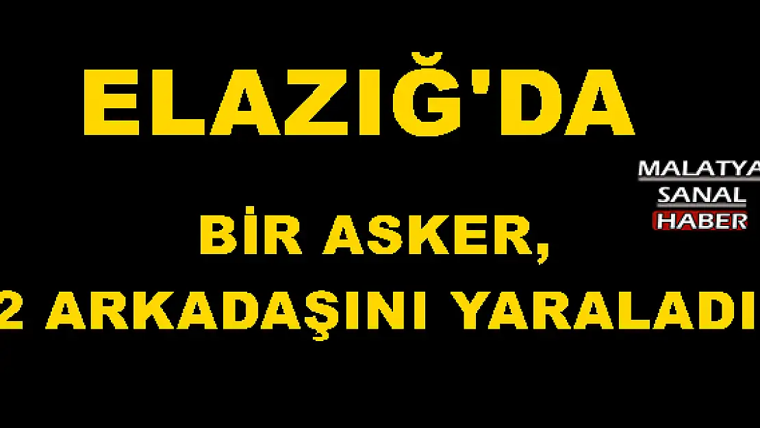  ELAZIĞ'DA BİR ASKER, 2 ARKADAŞINI YARALADI