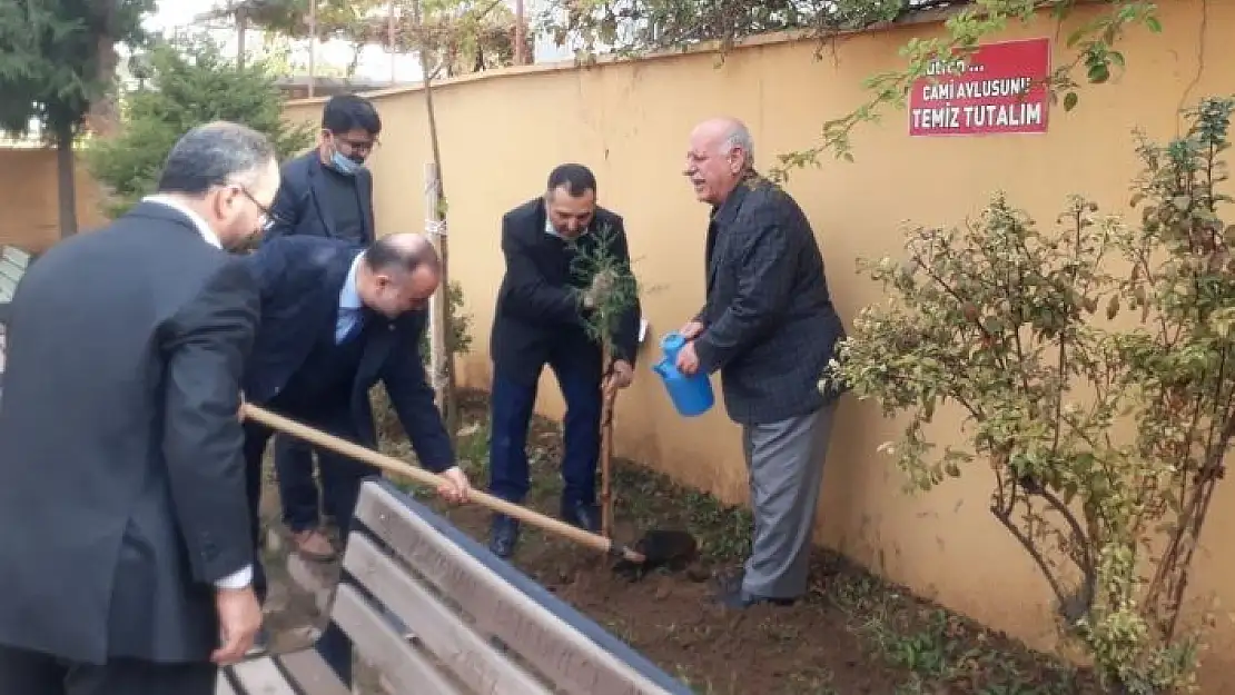 'Engelliler adına cami bahçelerinde fidan dikildi'