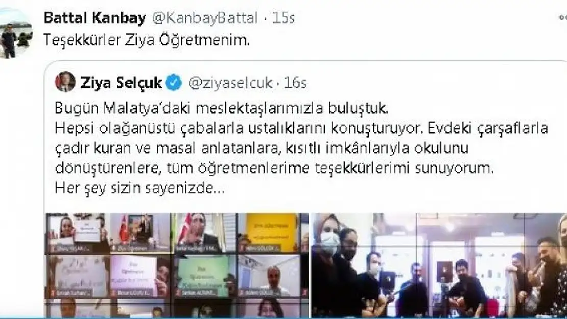 'Evdeki imkanları okula dönüştürenlere teşekkür'