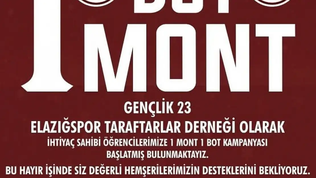 'Gençlik 23´ten `1 Bot, 1 Mont´ kampanyası'