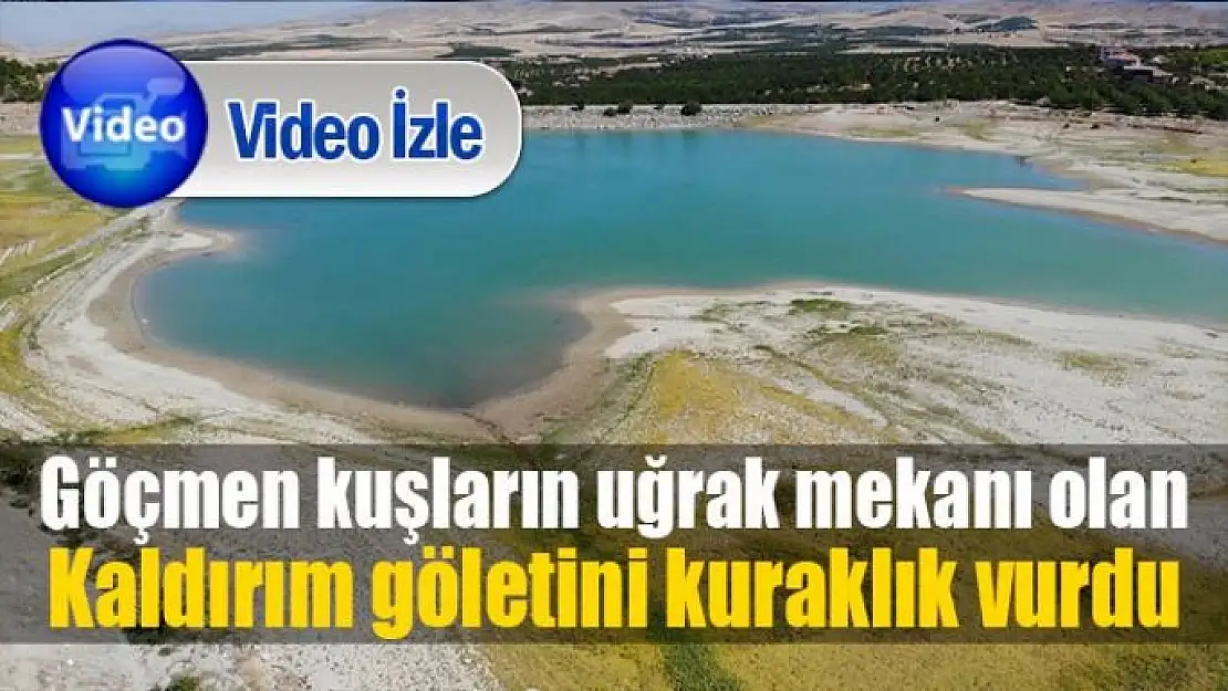 Göçmen kuşların uğrak mekanı olan Kaldırım göletini kuraklık vurdu