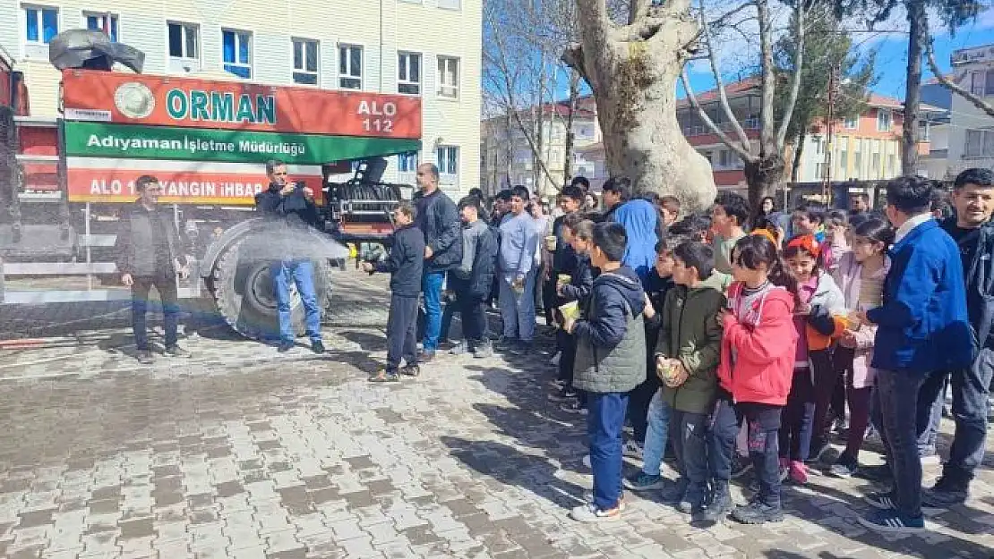 'Gölbaşı ilçesinde öğrencilere orman yangını eğitimi verildi'