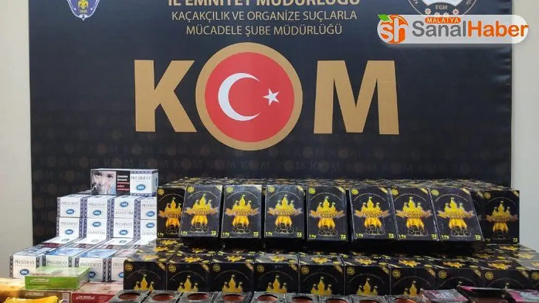 Malatya'da kaçak sigara malzemeleri ele geçirildi