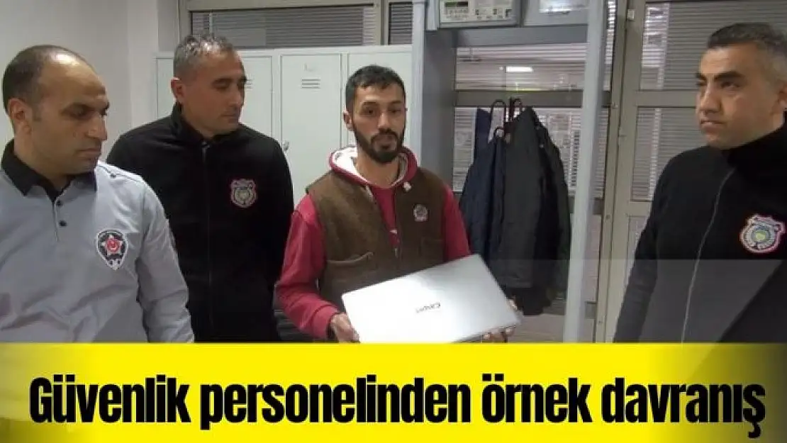 Güvenlik personelinden örnek davranış