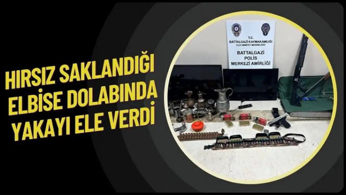 Hırsız saklandığı elbise dolabında yakayı ele verdi