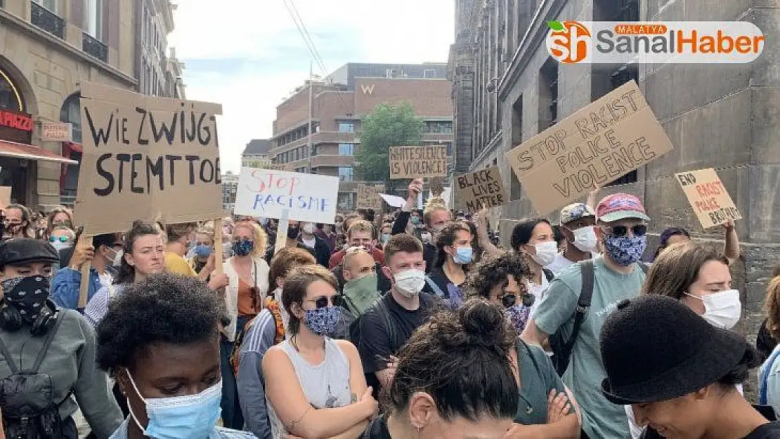 Hollanda'da Floyd cinayeti protesto edildi