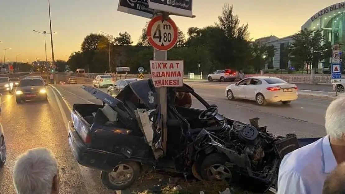 'Hurdaya dönen araçtan sağ çıktı'