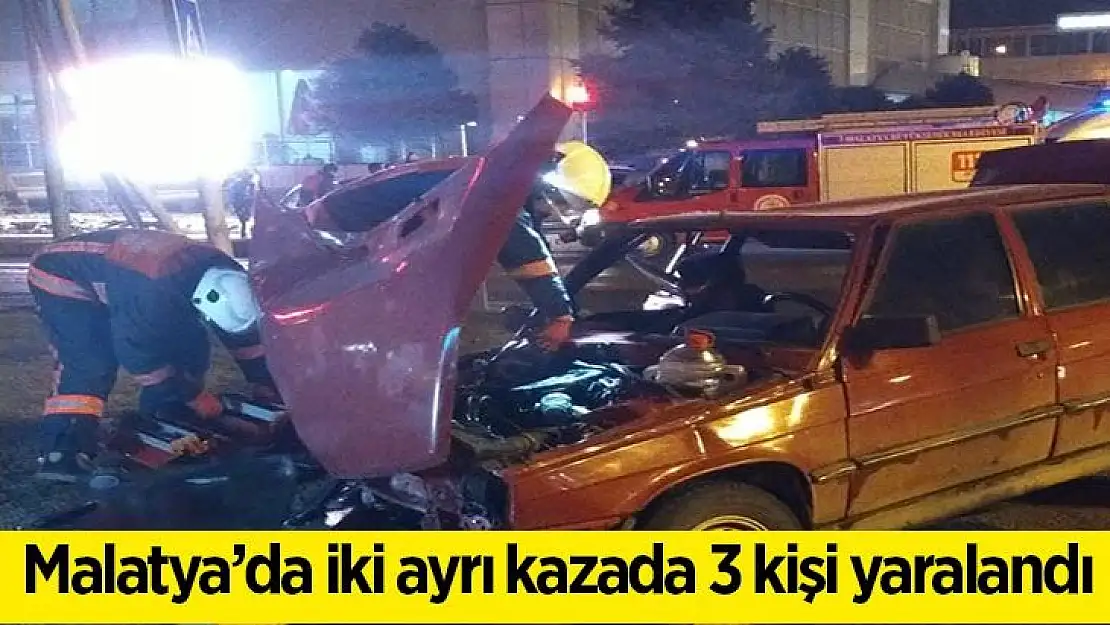 İki ayrı kazada 3 kişi yaralandı