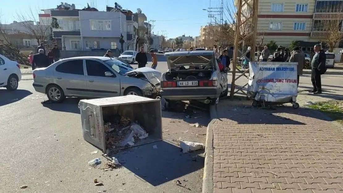 'İki otomobil çarpıştı: 2 yaralı'