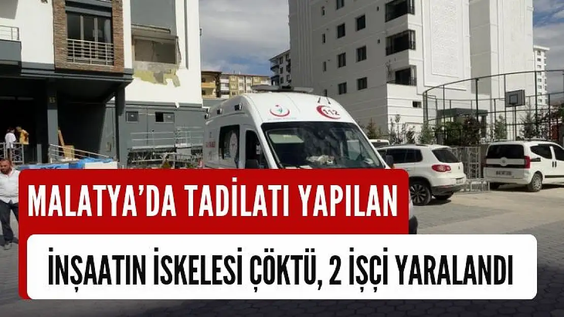 İnşaat iskelesi çöktü, 2 işçi yaralandı