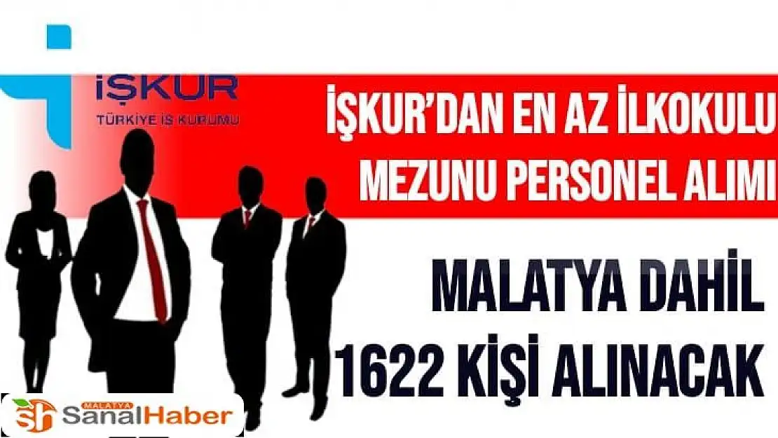 İŞKUR Malatya dahil 1622 kişi alacak