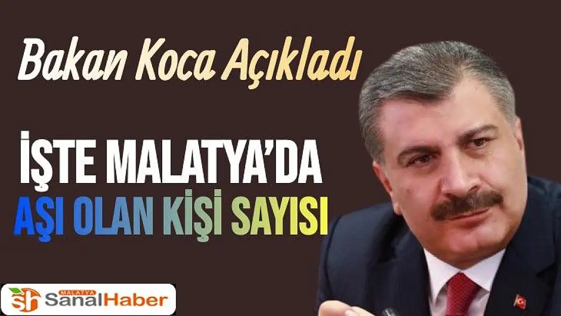 İşte Malatya´da Aşı olan kişi sayısı