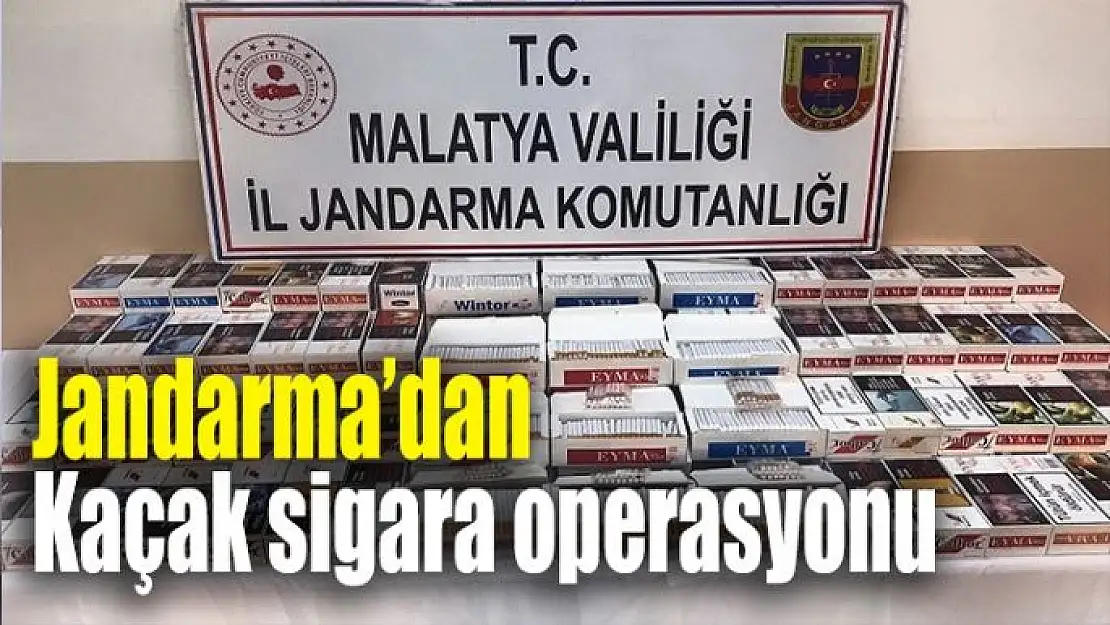 Jandarma´dan kaçak sigara operasyonu
