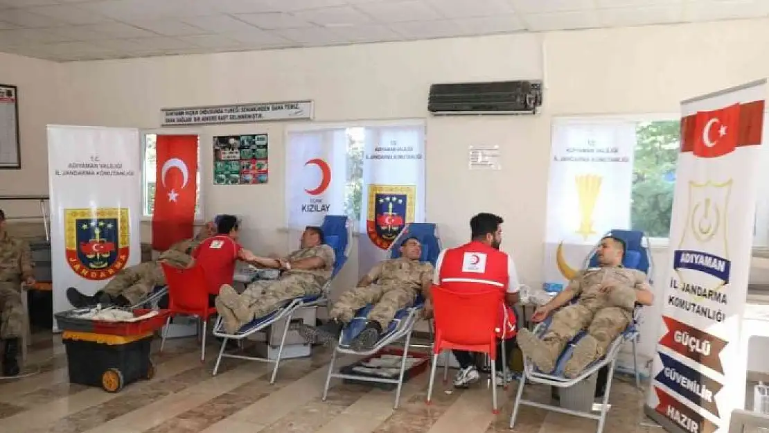 'Jandarma personeli kan bağışında bulundu'