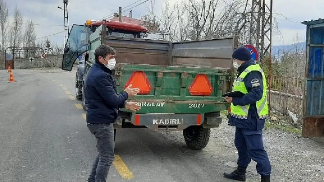'Jandarmadan tarımsal zirai araç ve traktör denetimi'