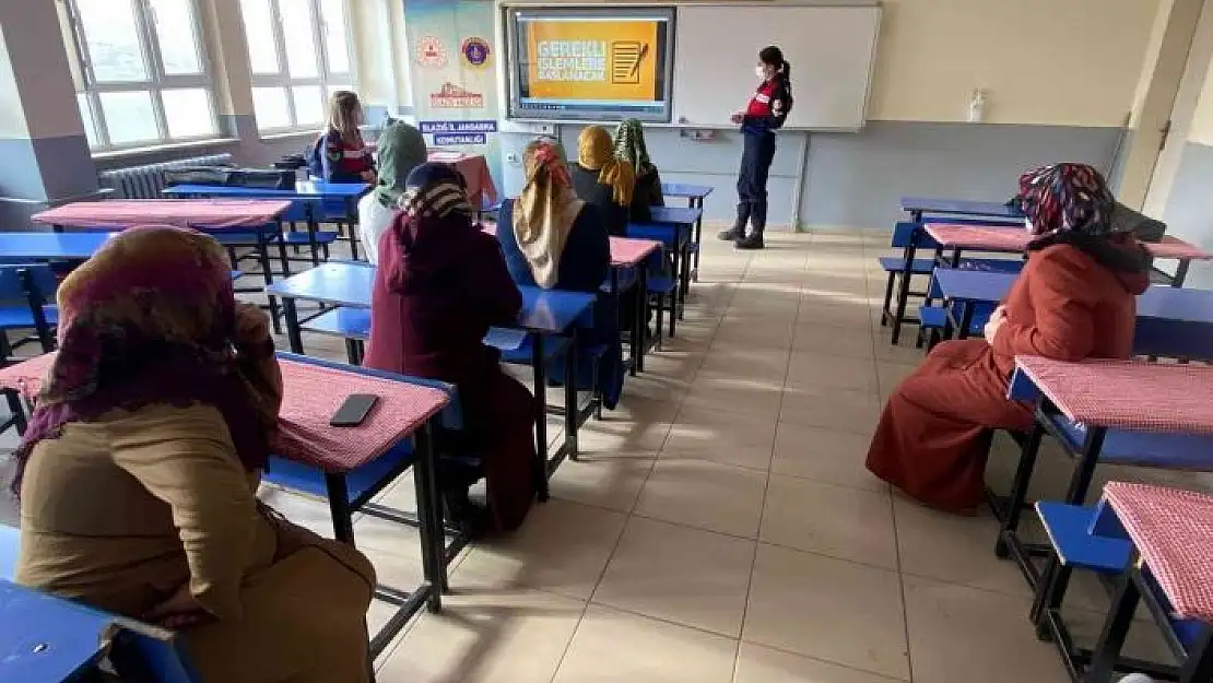 'Jandarmandan kadın ve çocuklara seminer'