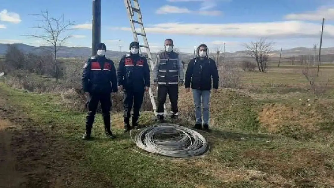 'Kablo hırsızları suçüstü yakalandı'