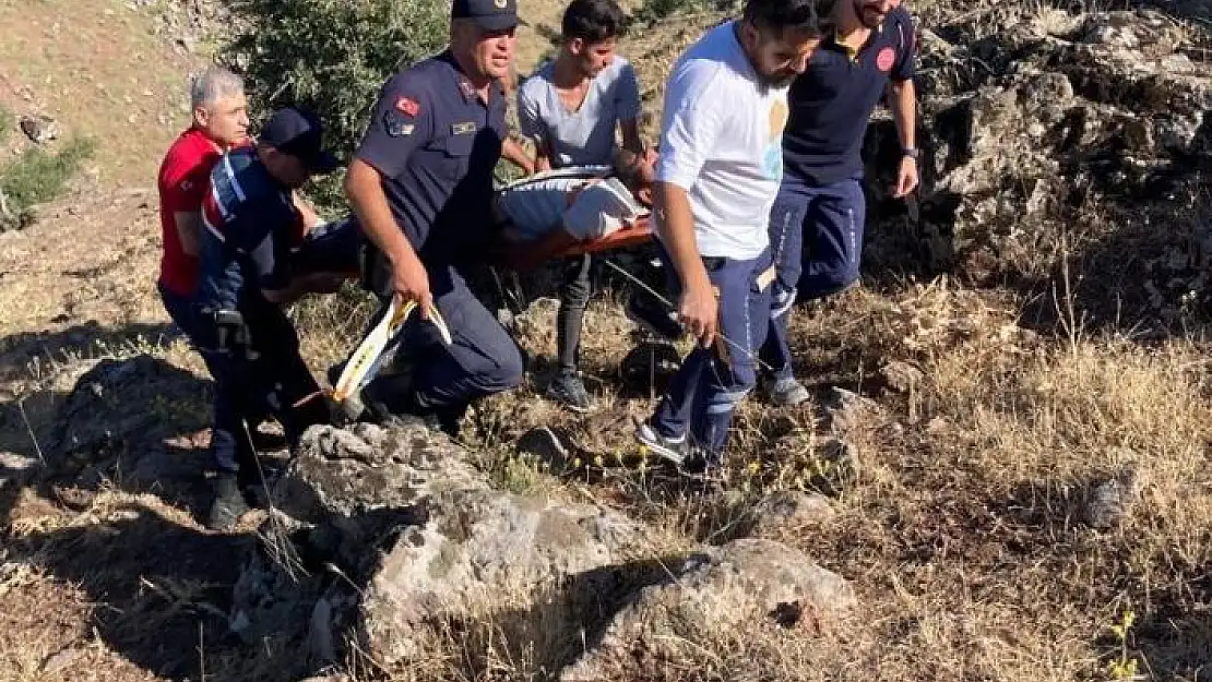 'Kaçan keçiyi yakalamak isteyen kayalılardan yuvarlandı'