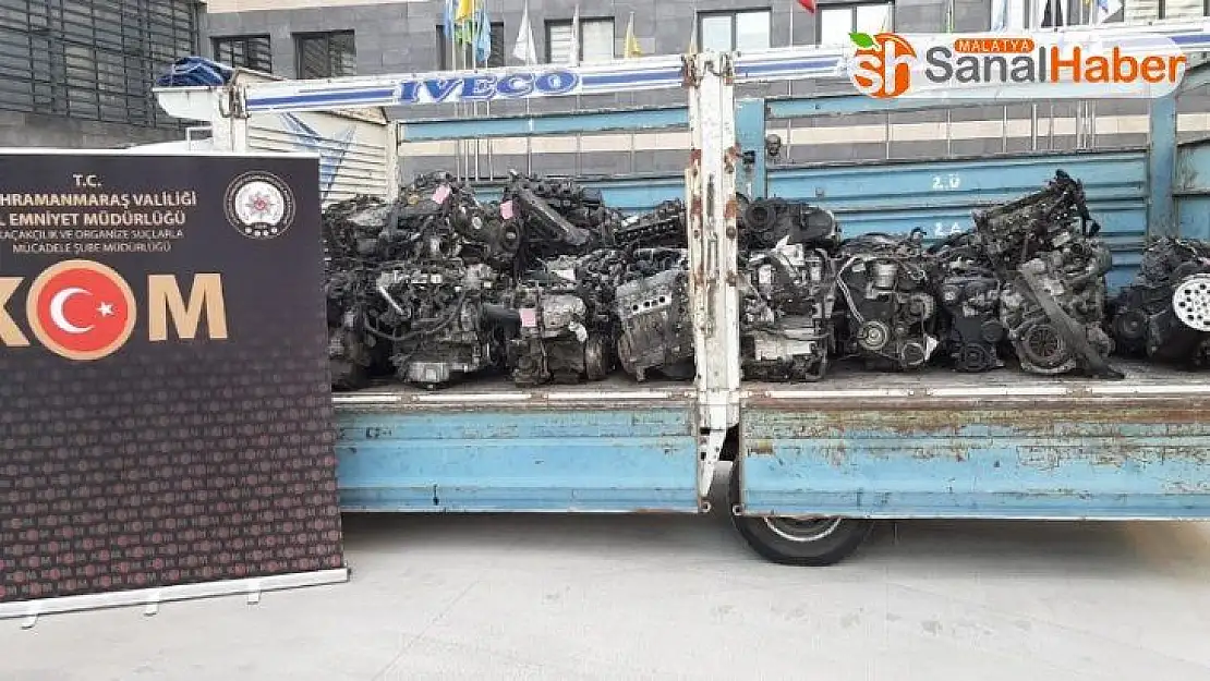 Kahramanmaraş'ta 40 adet kaçak otomobil motoru ele geçirildi