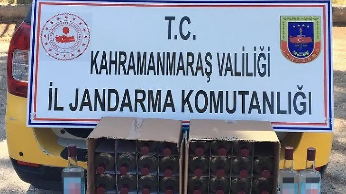Kahramanmaraş'ta 80 şişe kaçak içki ele geçirildi