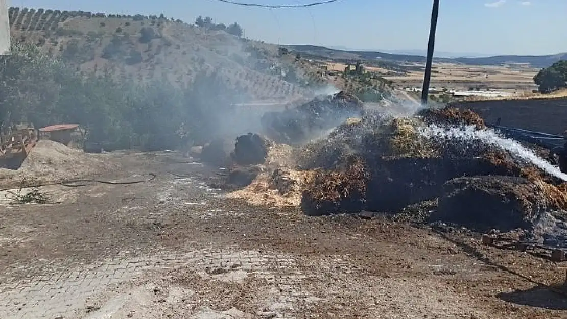 'Kahramanmaraş´ta ekin balyası ve anız yangını'