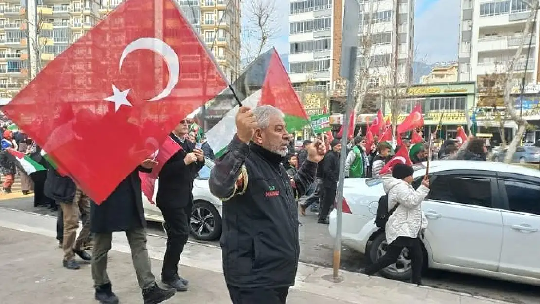 'Kahramanmaraşta şehitler ve Gazze için yürüyüş'