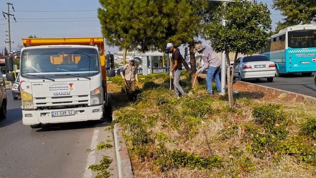 'Kahramanmaraş´ta yeşil alanlarda bakım çalışması'