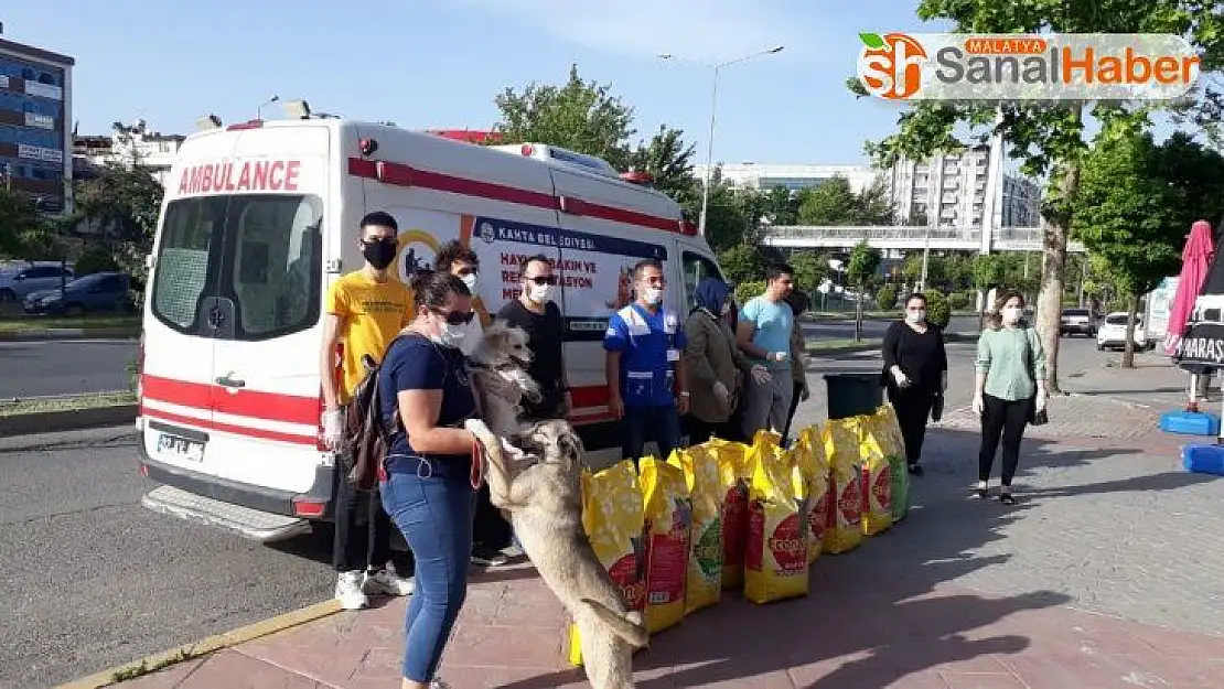 Kahta hayvan bakım merkezine 1 ton mama desteği