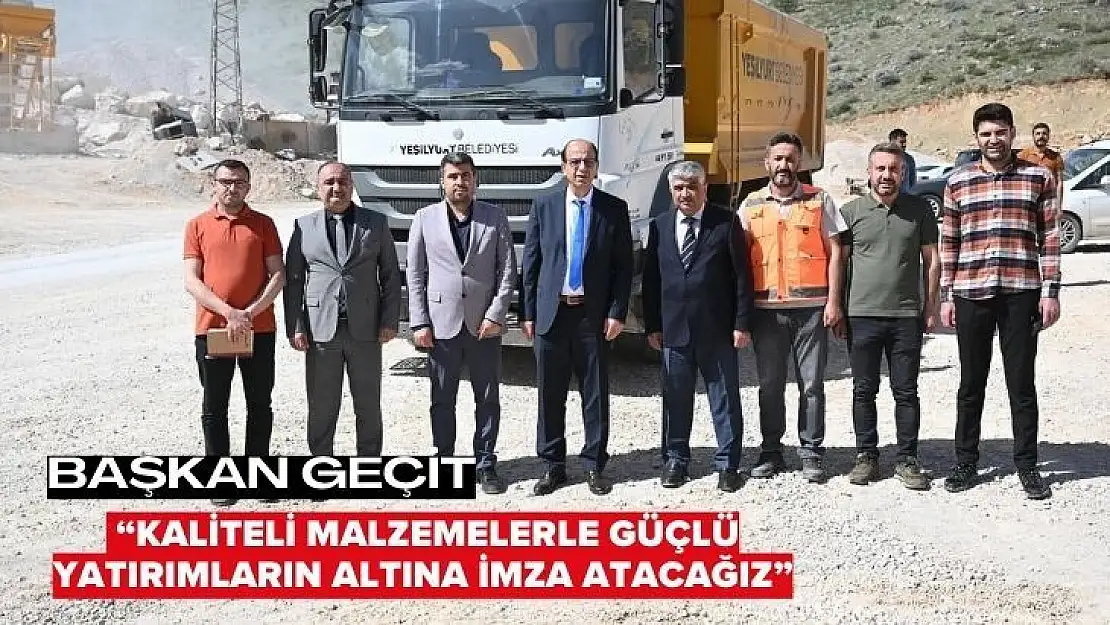 Kaliteli malzemelerle güçlü yatırımların altına imza atacağız