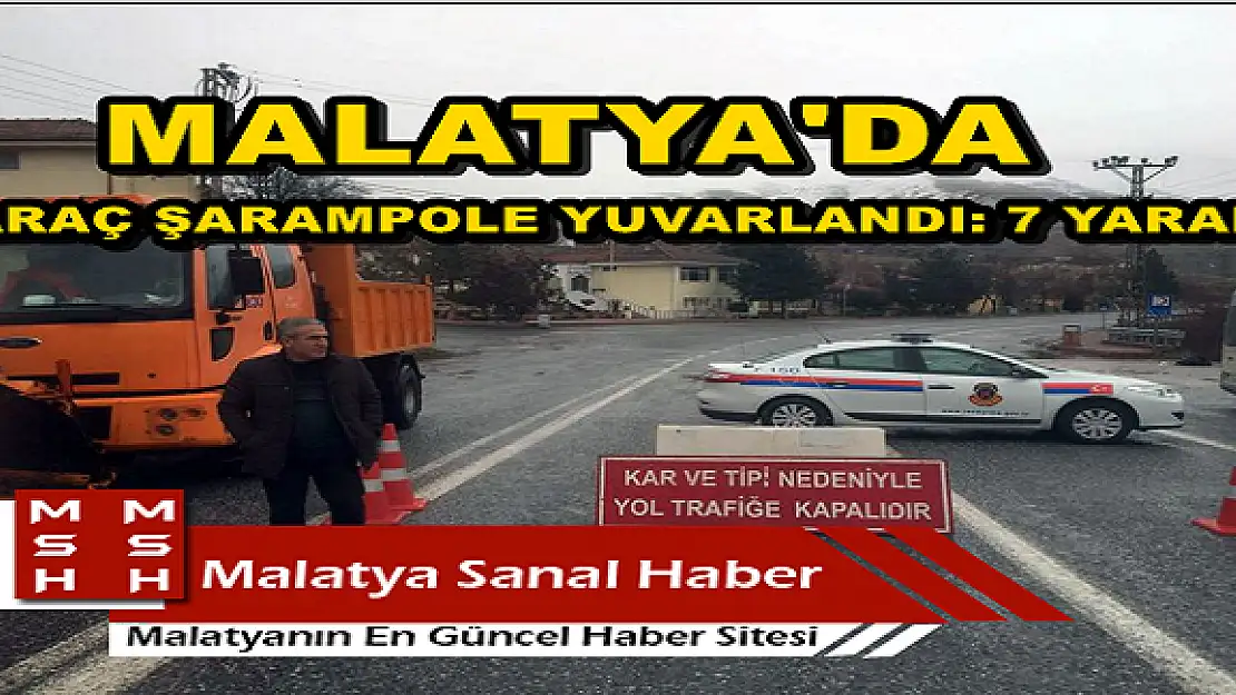ARAÇ ŞARAMPOLE YUVARLANDI: 7 YARALI