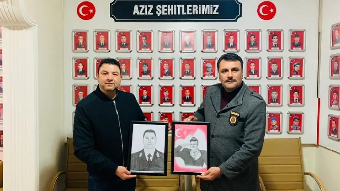 'Kara kalem portresiyle anlamlı teşekkür'
