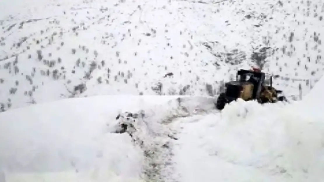'Kardan yolu kapanan mezradaki hasta paletli ambulansla hastaneye yetiştirildi'