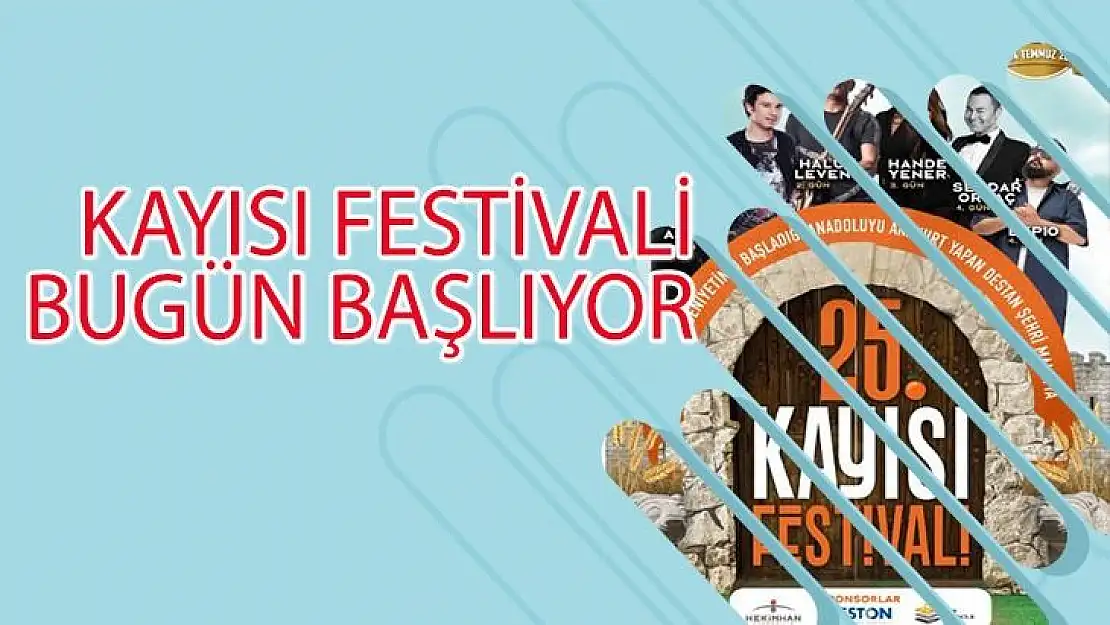 Kayısı Festivali bugün Başlıyor