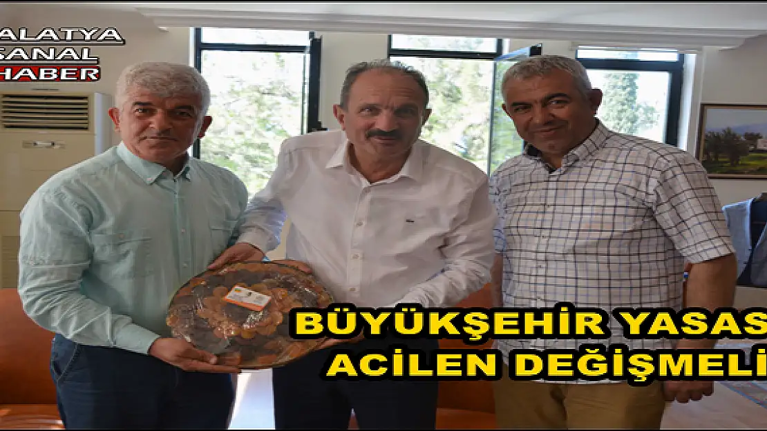 ATEŞ, BÜYÜKŞEHİR YASASI ACİLEN DEĞİŞMELİ